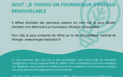 Economies d’énergie : le conseil du mois