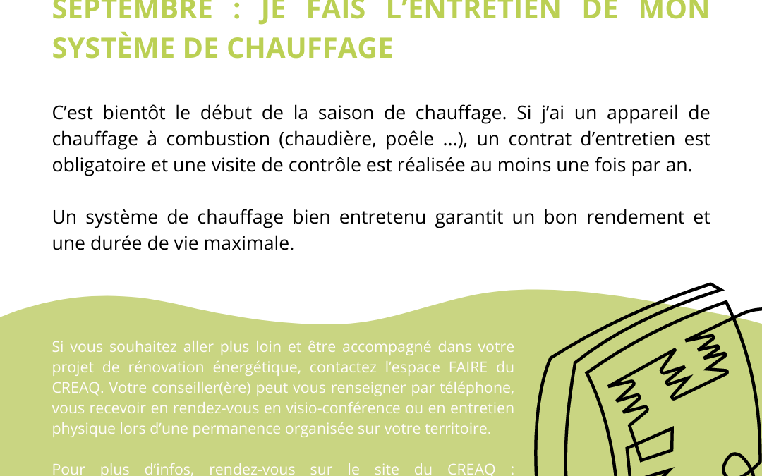Economies d’énergie : le conseil de septembre