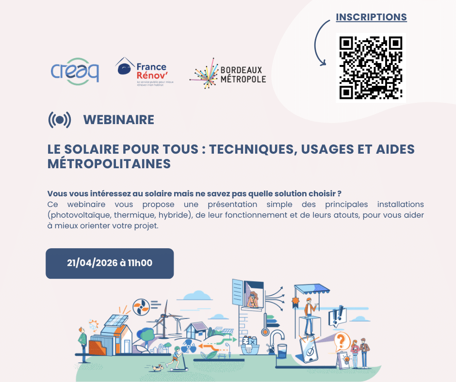 Webinaire - Le solaire pour tous : techniques, usages et aides métropolitaines